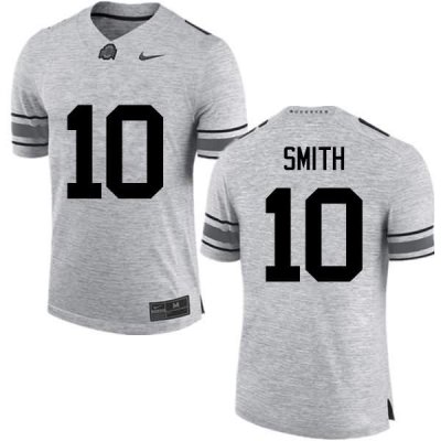 NCAA Ohio State Buckeyes Men's #10 Troy Smith Gray Nike Football College Jersey UXW3645WX